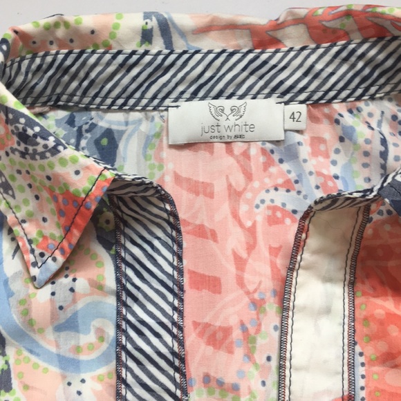 Paisley print lightweight blouse. Sz L - Picture 2 of 8